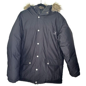 Sorel Men's Sorel Black Down Fill Arctic Parka Jacket Size Medium Removable Fur